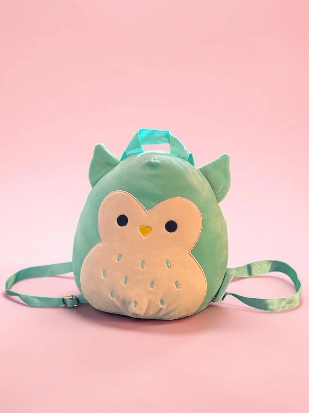Squishmallows Mint Green Owl Kids Backpack